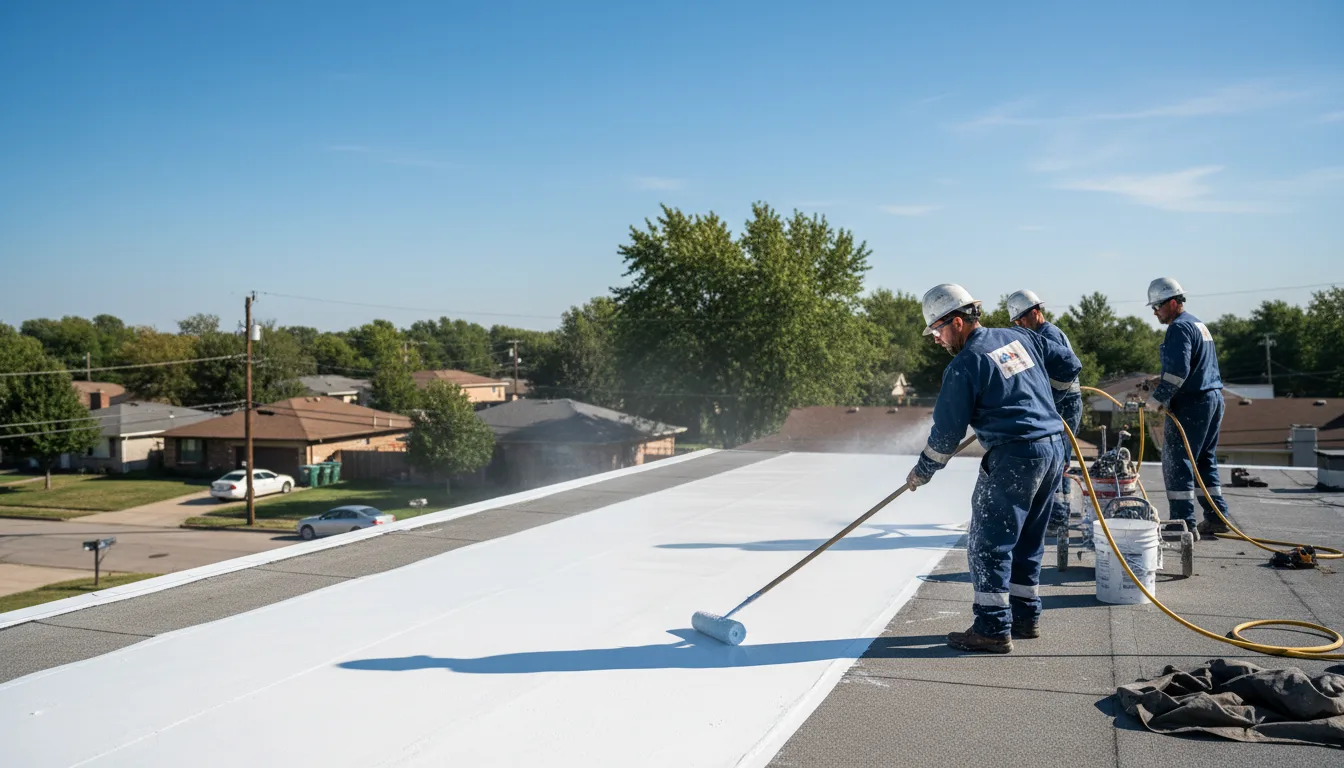 Commercial roof coating in Dallas Center, IA near me